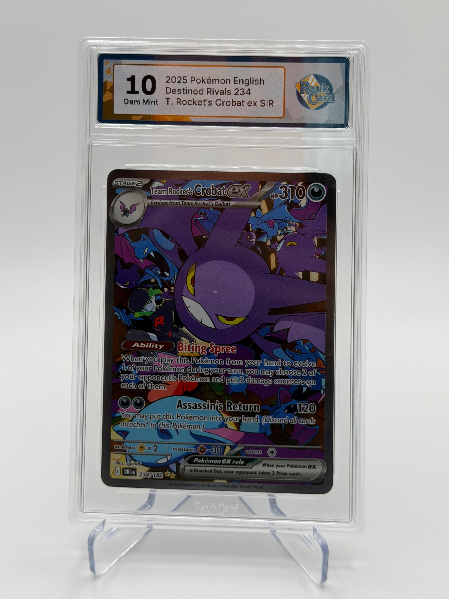 RaukCard 10 T.Rocket's Crobat Ex - #234 : Destined Rivals
