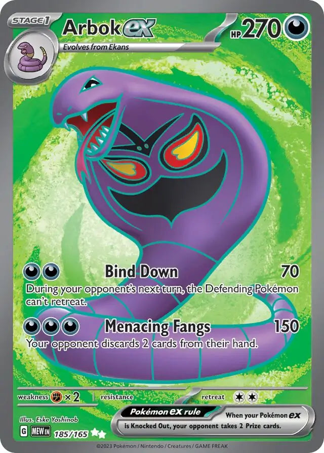 Arbok Ex - #185/165 : Pokemon 151