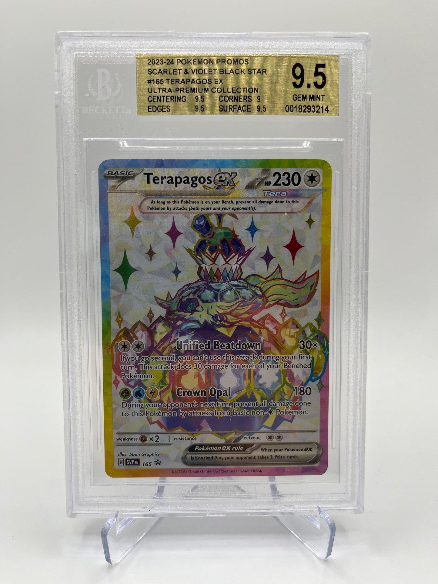 BGS 9.5 Terapagod EX - #165 : Black Star Promo