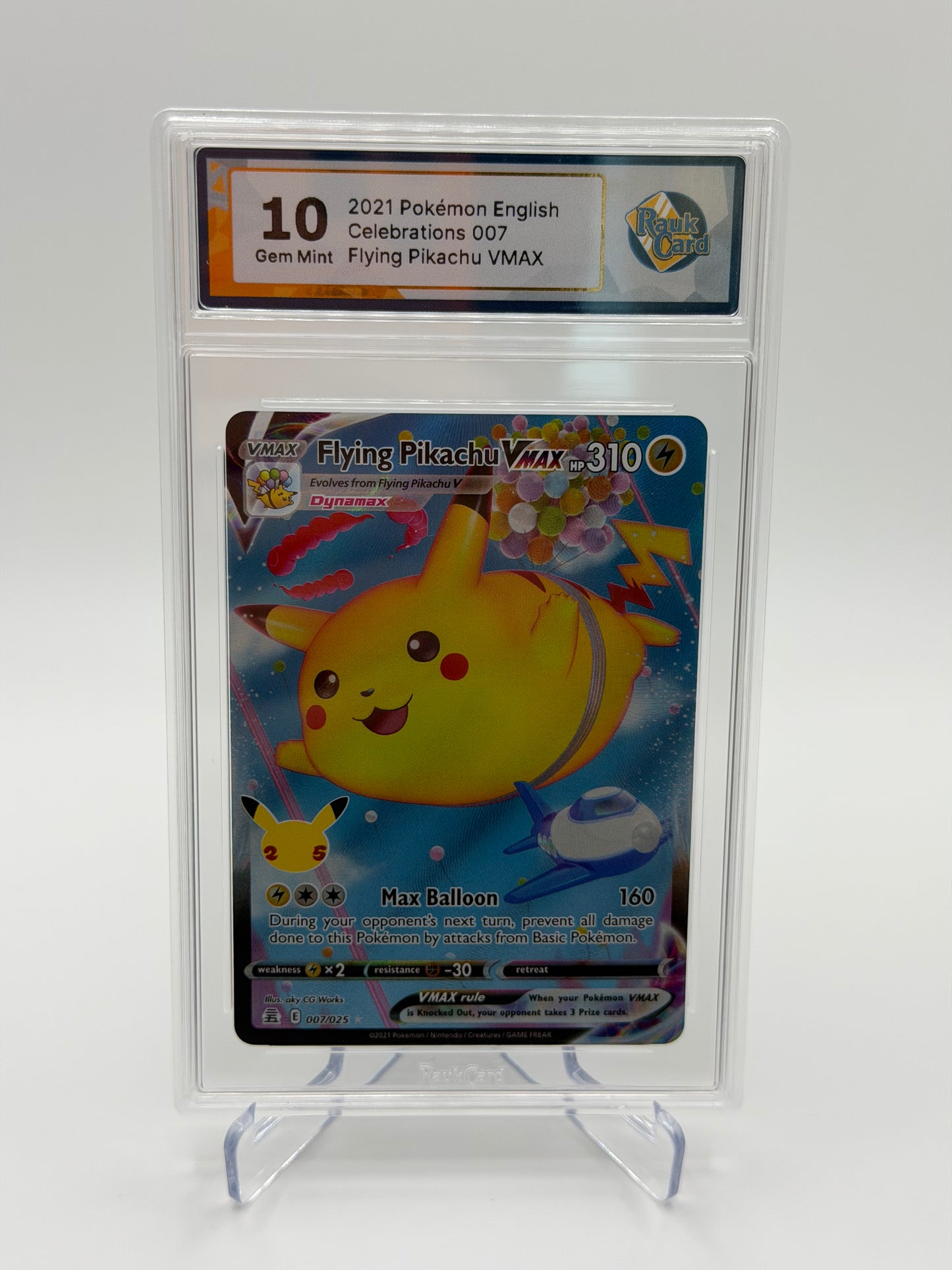 RaukCard 10 Flying Pikachu VMAX - #007/025 : Celebrations